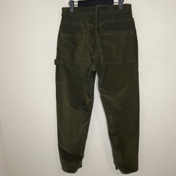 Free People Kyo Pants Corduroy Button Fly Olive Green - Size 4 - Picture 6 of 8